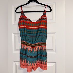 Zara Trafaluc vibrant multicolor romper